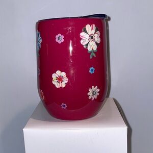 Chic Pink and White Floral Tumbler